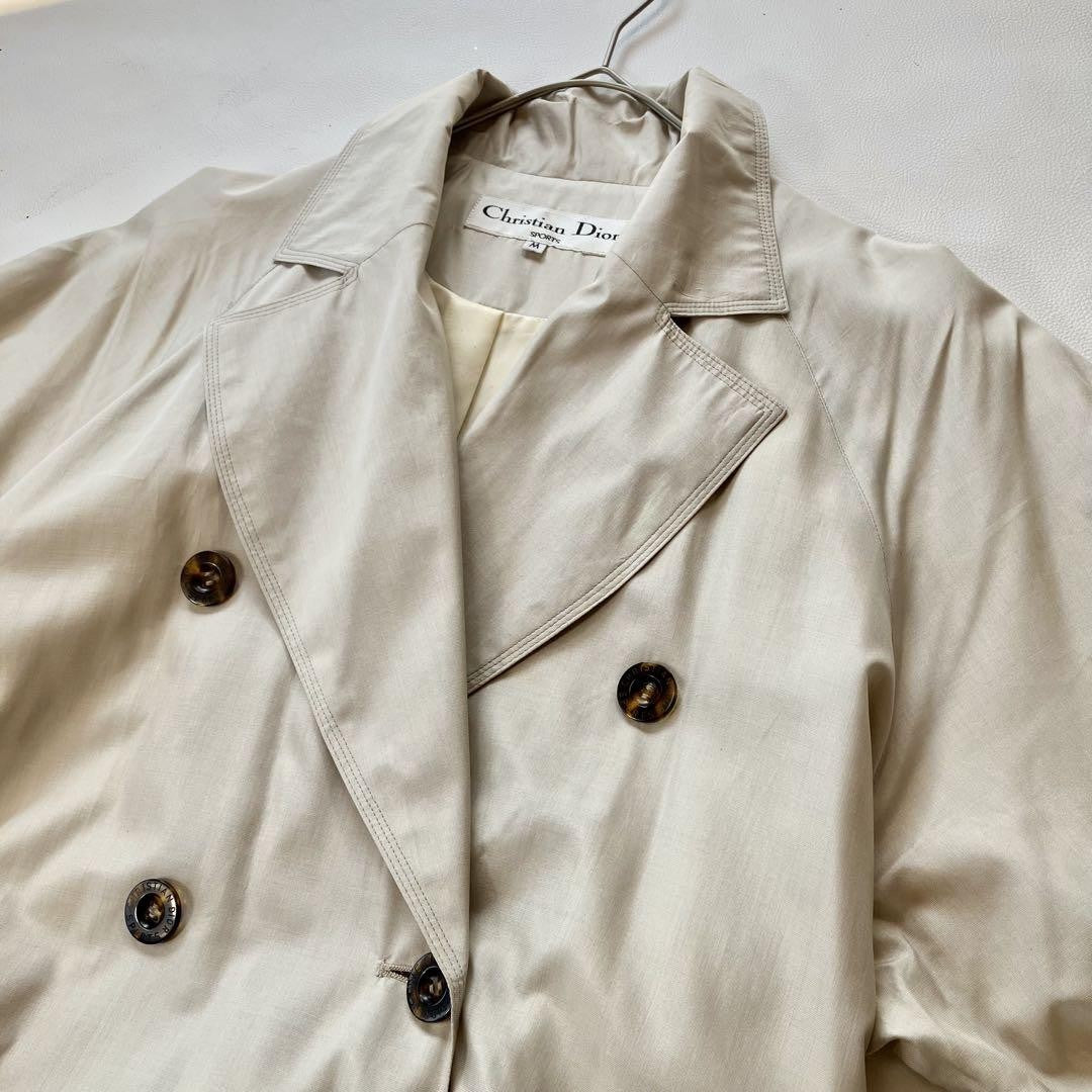 Christian Dior Trench Coat Asian fit M US size S Light Beige Authentic