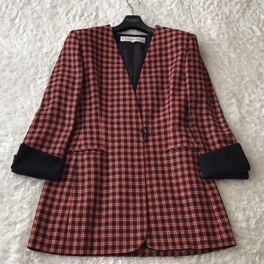 Christian Dior Jacket Asian fit L US size M Red Black Authentic