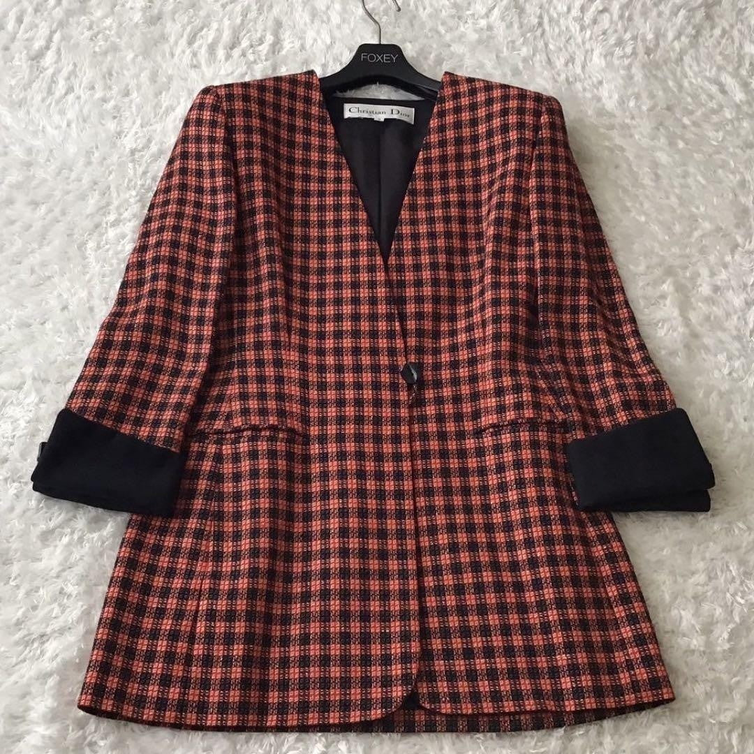 Christian Dior Jacket Asian fit L US size M Red Black Authentic