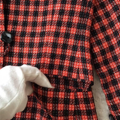 Christian Dior Jacket Asian fit L US size M Red Black Authentic