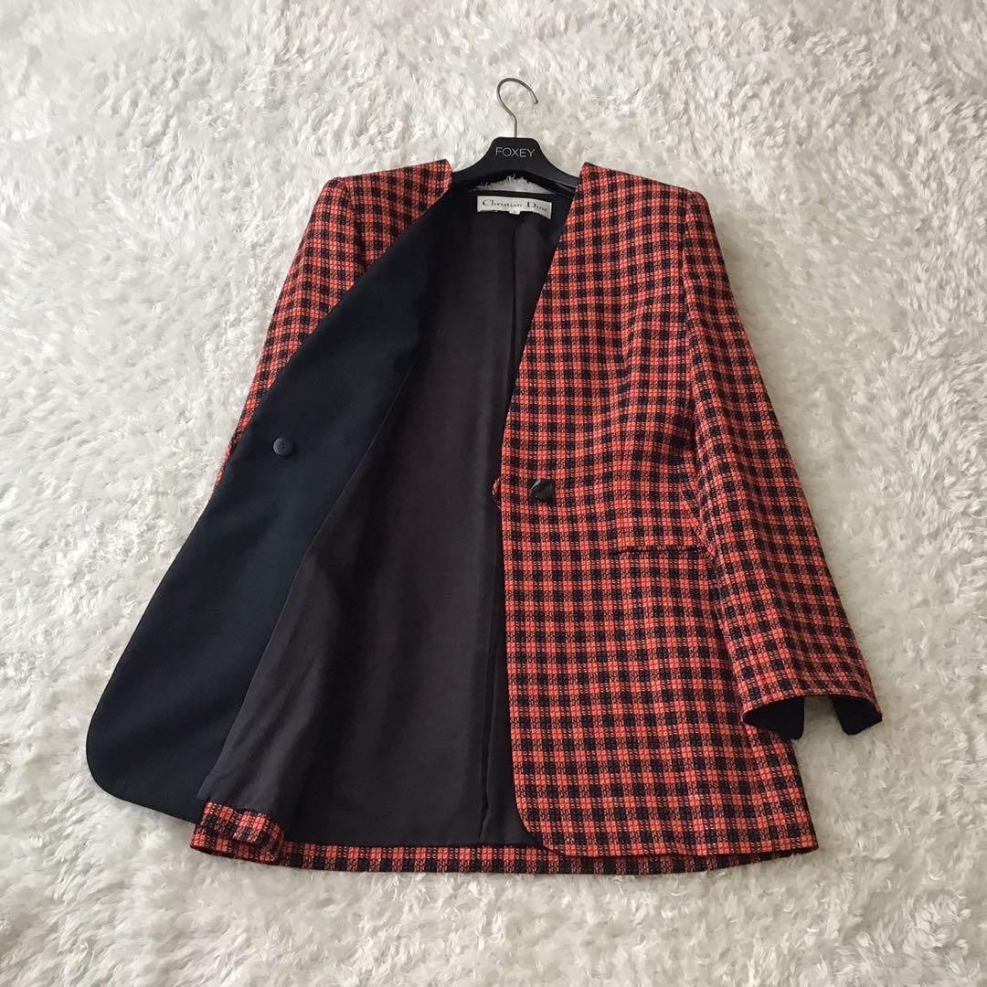 Christian Dior Jacket Asian fit L US size M Red Black Authentic