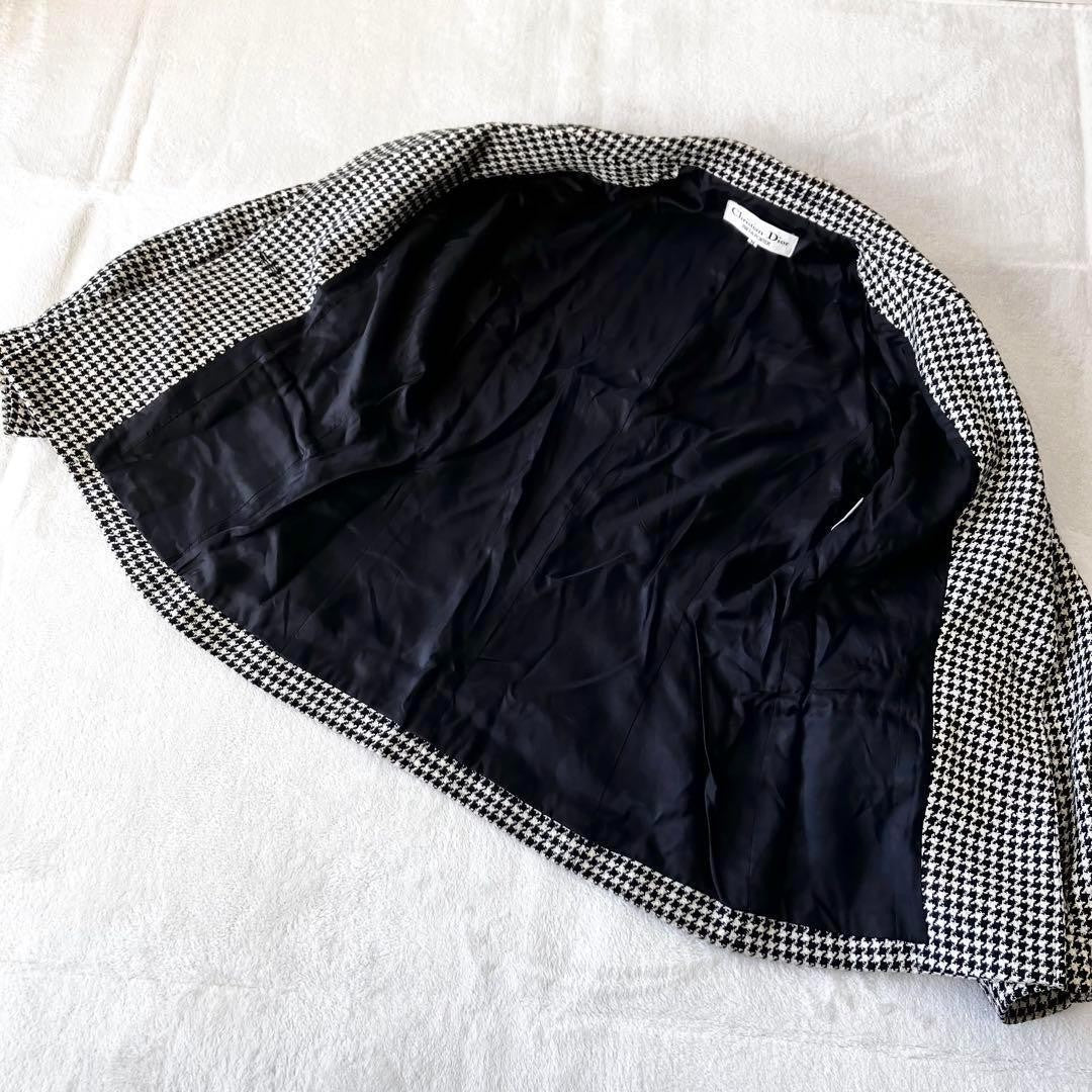 Christian Dior Tailored Jacket Asian fit M US size S White Black Authentic