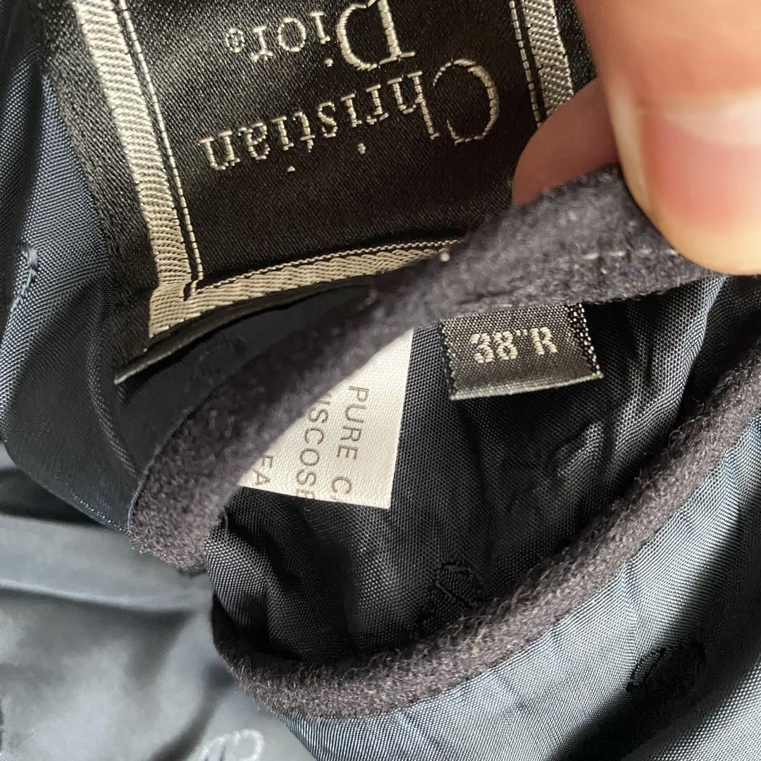 Christian Dior Long Coat Asian fit L US size M Black Authentic