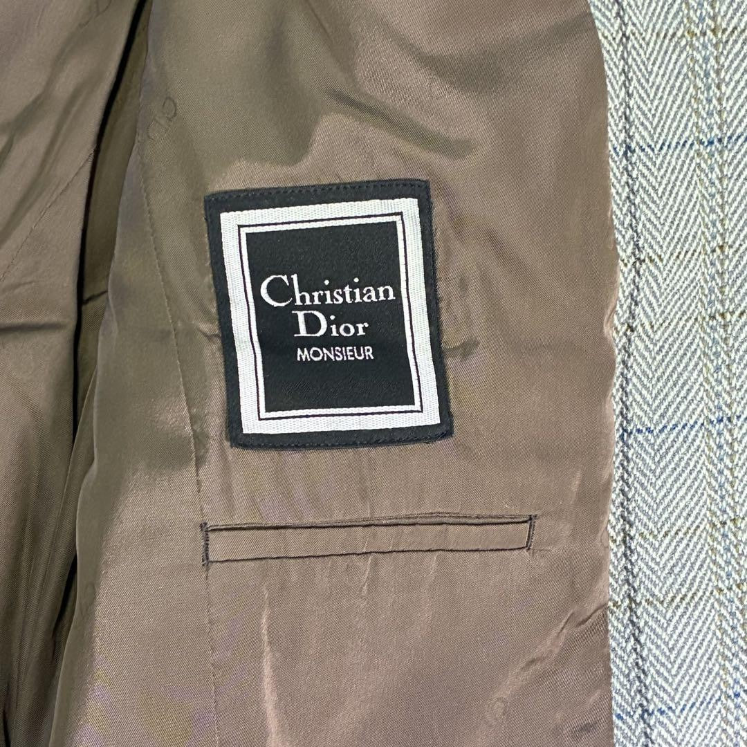 Christian Dior MONSIEUR Tailored Jacket Asian fit L US size M Gray Blue Auth