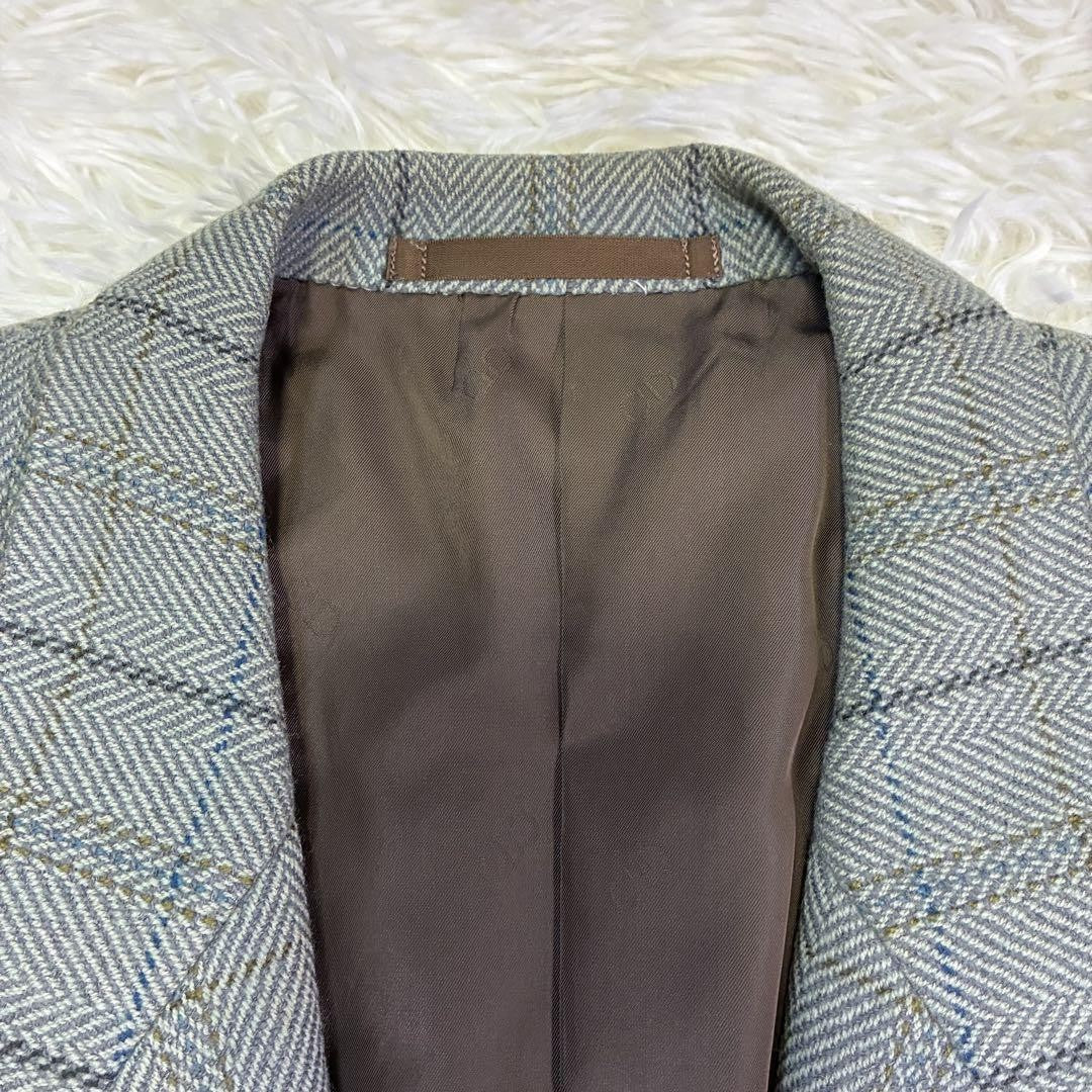 Christian Dior MONSIEUR Tailored Jacket Asian fit L US size M Gray Blue Auth