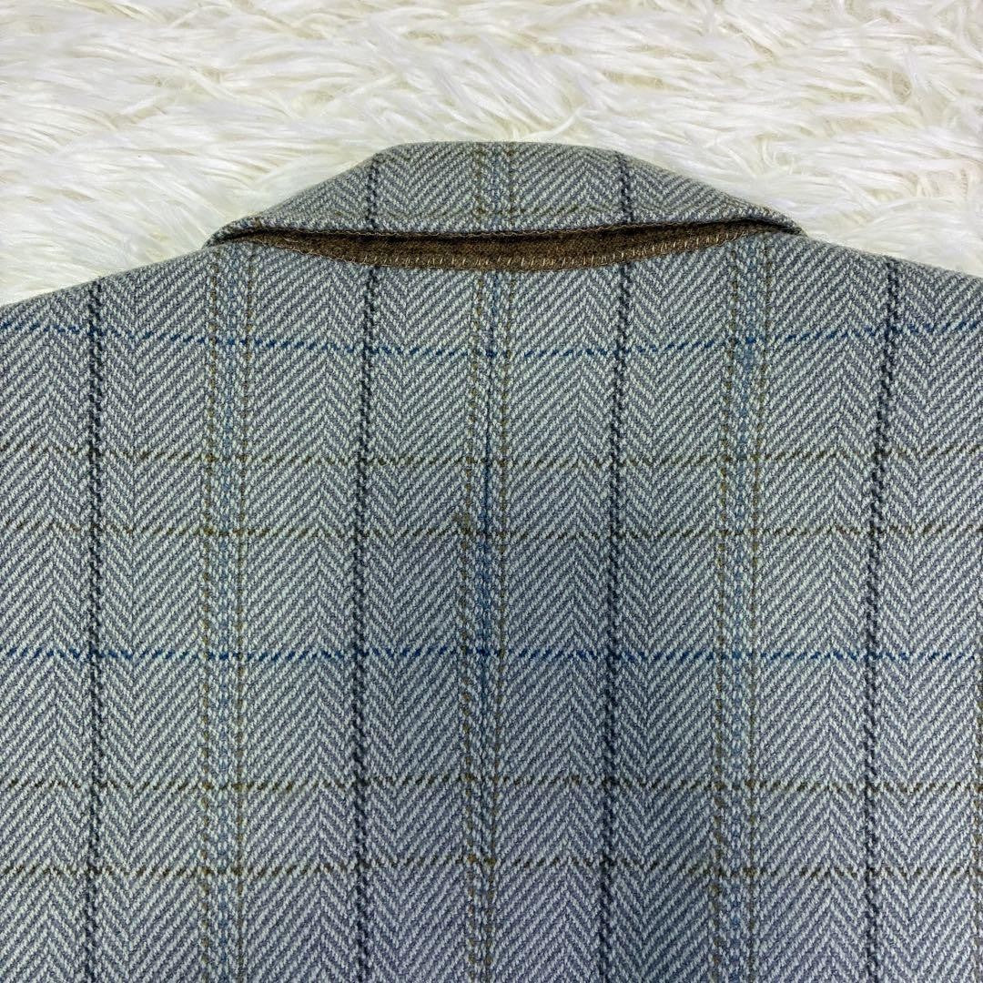 Christian Dior MONSIEUR Tailored Jacket Asian fit L US size M Gray Blue Auth