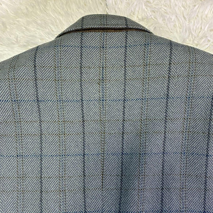 Christian Dior MONSIEUR Tailored Jacket Asian fit L US size M Gray Blue Auth