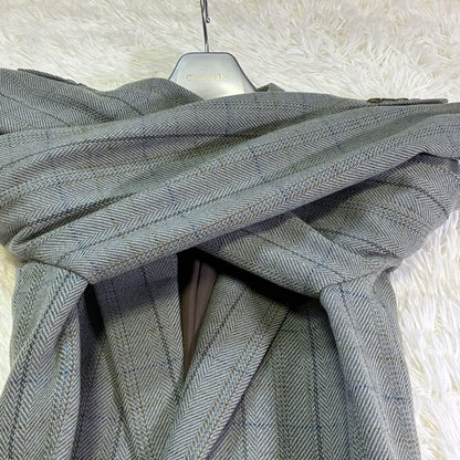 Christian Dior MONSIEUR Tailored Jacket Asian fit L US size M Gray Blue Auth