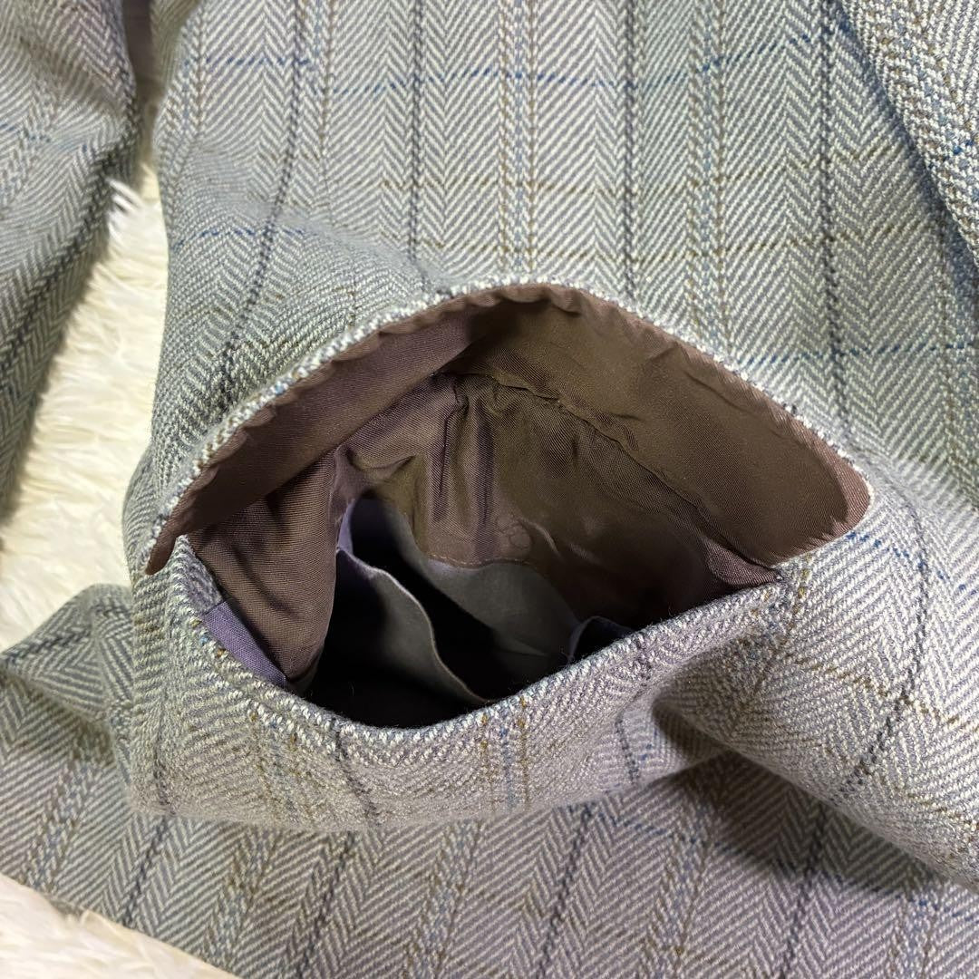 Christian Dior MONSIEUR Tailored Jacket Asian fit L US size M Gray Blue Auth
