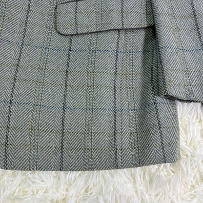 Christian Dior MONSIEUR Tailored Jacket Asian fit L US size M Gray Blue Auth