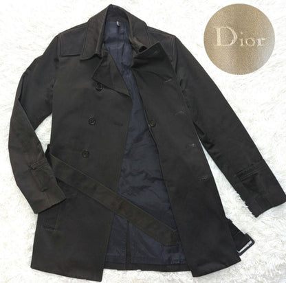 Dior Homme Trench Coat Asian fit M US size S Black Authentic