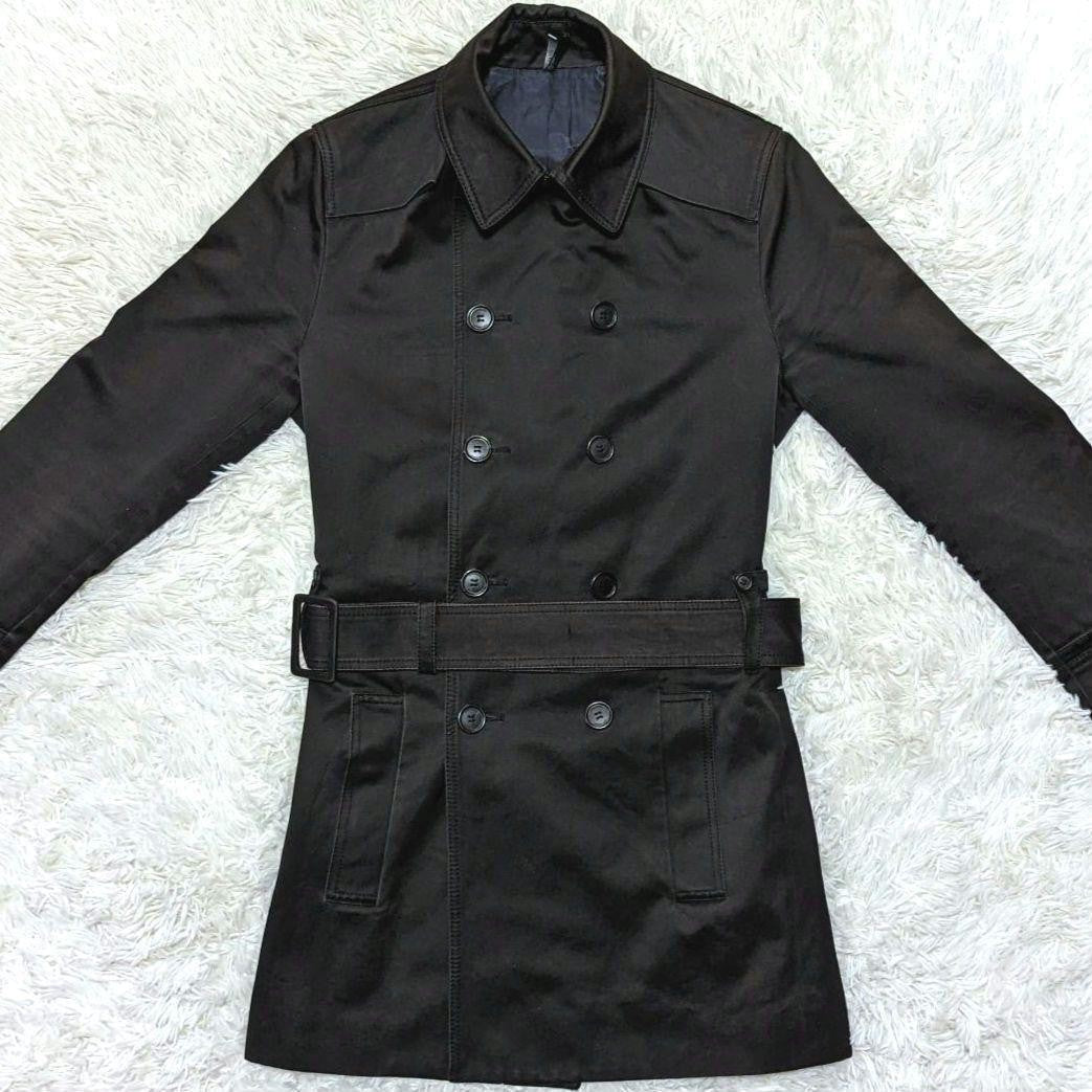 Dior Homme Trench Coat Asian fit M US size S Black Authentic