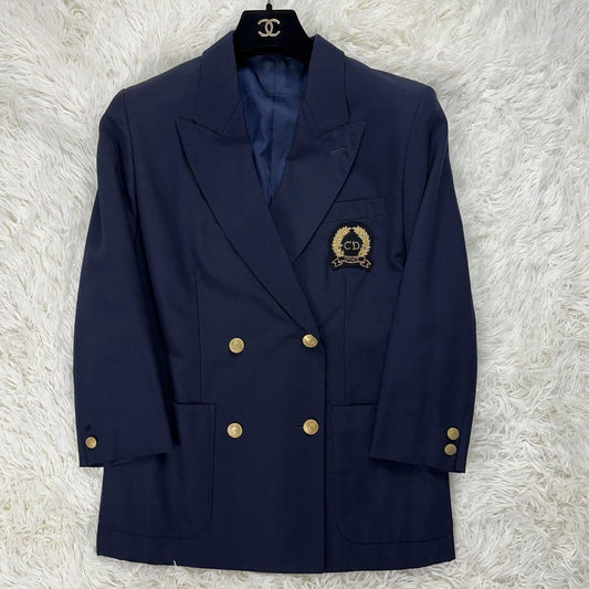 Christian Dior Tailored Jacket Asian fit S US size XS Navy Authentic