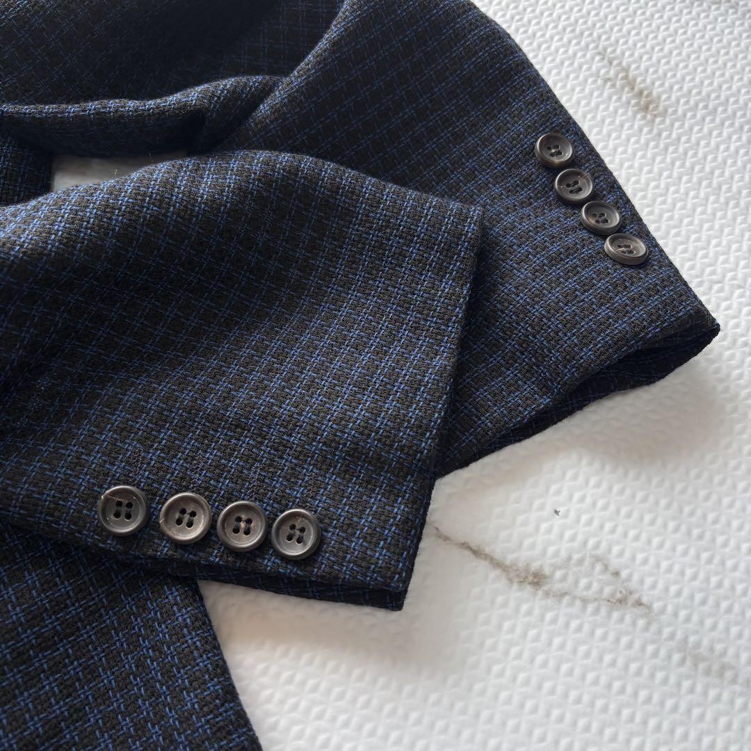 Christian Dior Tailored Jacket Asian fit XL US size L Black Blue Authentic