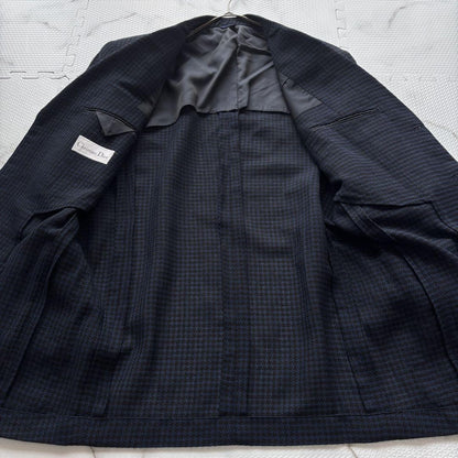 Christian Dior Tailored Jacket Asian fit XL US size L Black Blue Authentic