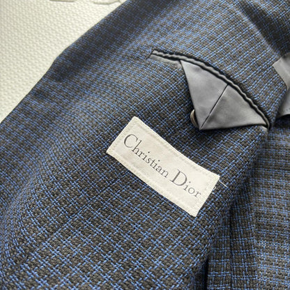 Christian Dior Tailored Jacket Asian fit XL US size L Black Blue Authentic