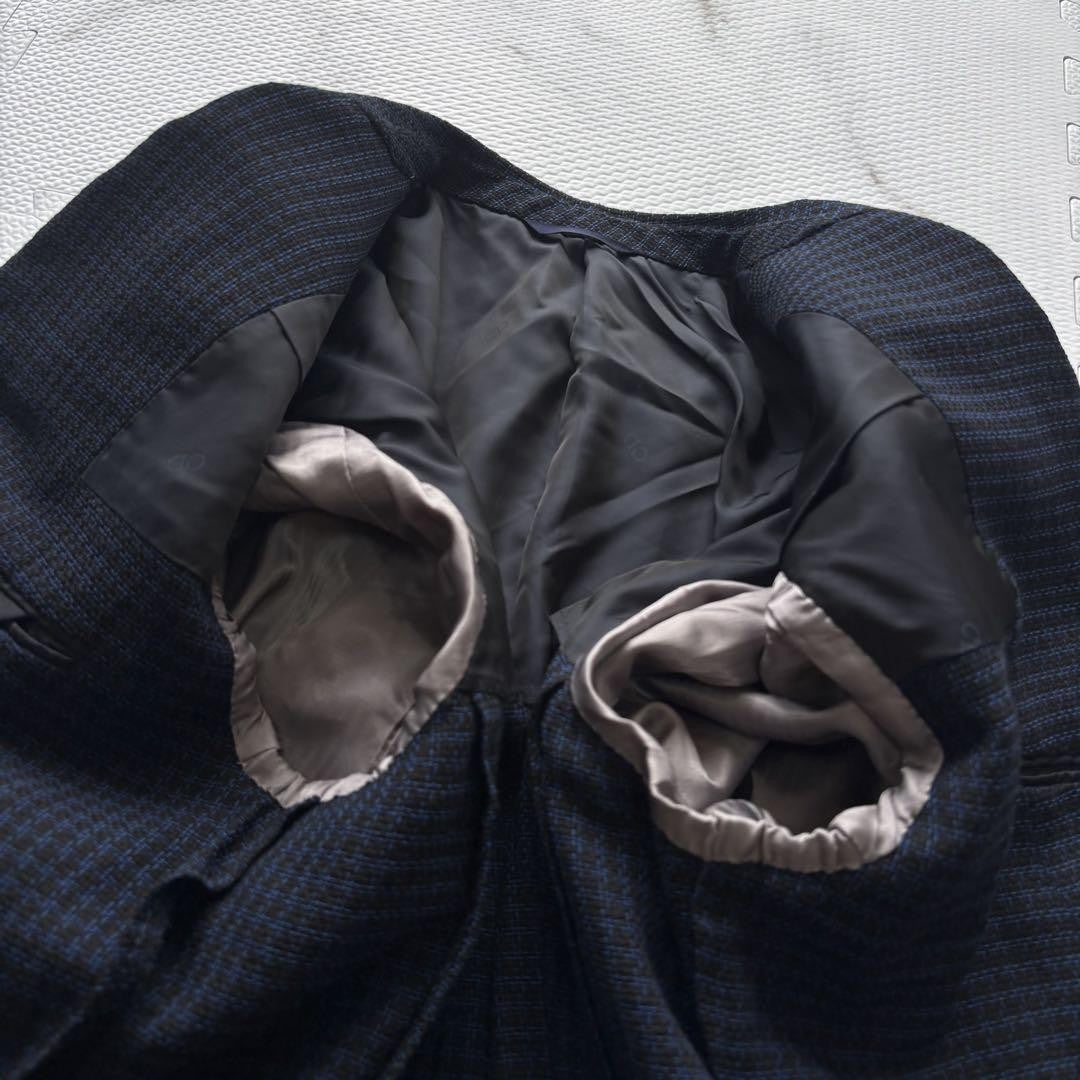 Christian Dior Tailored Jacket Asian fit XL US size L Black Blue Authentic