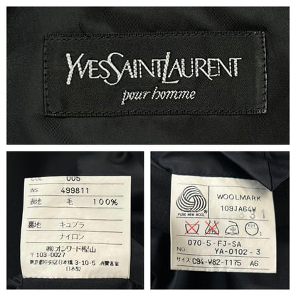Saint Laurent Tailored Jacket Asian fit L US size M Black Authentic