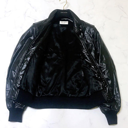 Saint Laurent Paris Blouson Jacket Asian fit XS US size 2XS Black Authentic