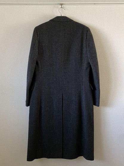 Saint Laurent Long Coat Asian fit XL US size L Dark Gray Authentic