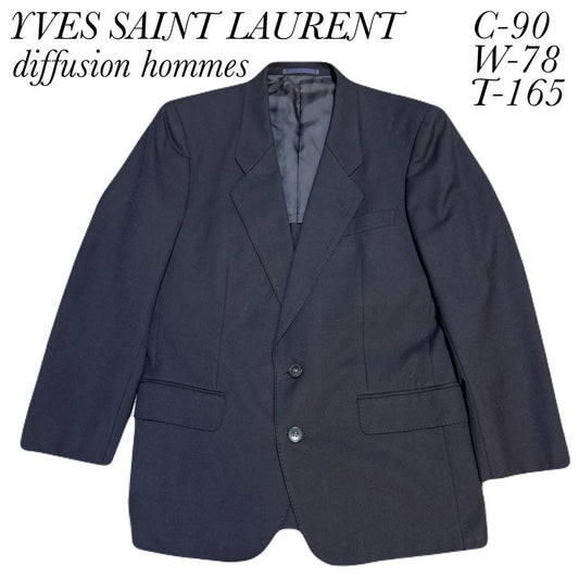 Saint Laurent Tailored Jacket Asian fit M US size S Navy Authentic