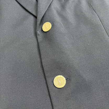 Saint Laurent Tailored Jacket FREE SIZE Navy Authentic