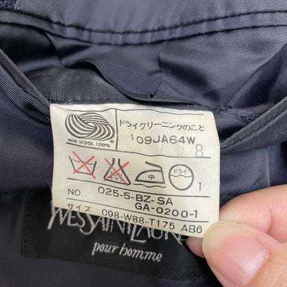 Saint Laurent Tailored Jacket Asian fit L US size M Navy Authentic