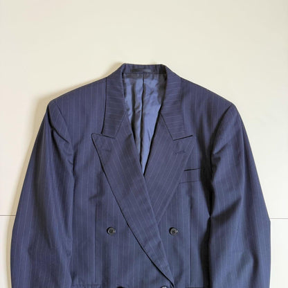 Saint Laurent Striped Tailored Jacket Asian fit L US size M Navy Authentic