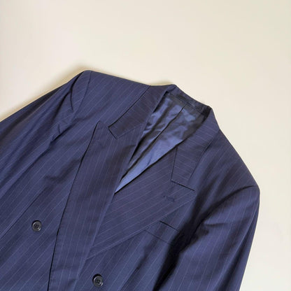 Saint Laurent Striped Tailored Jacket Asian fit L US size M Navy Authentic