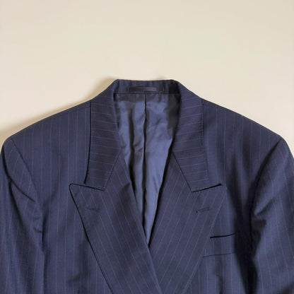 Saint Laurent Striped Tailored Jacket Asian fit L US size M Navy Authentic