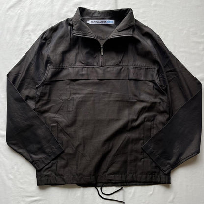 Saint Laurent Half Zip Jacket Asian fit M US size S Brown Black Authentic