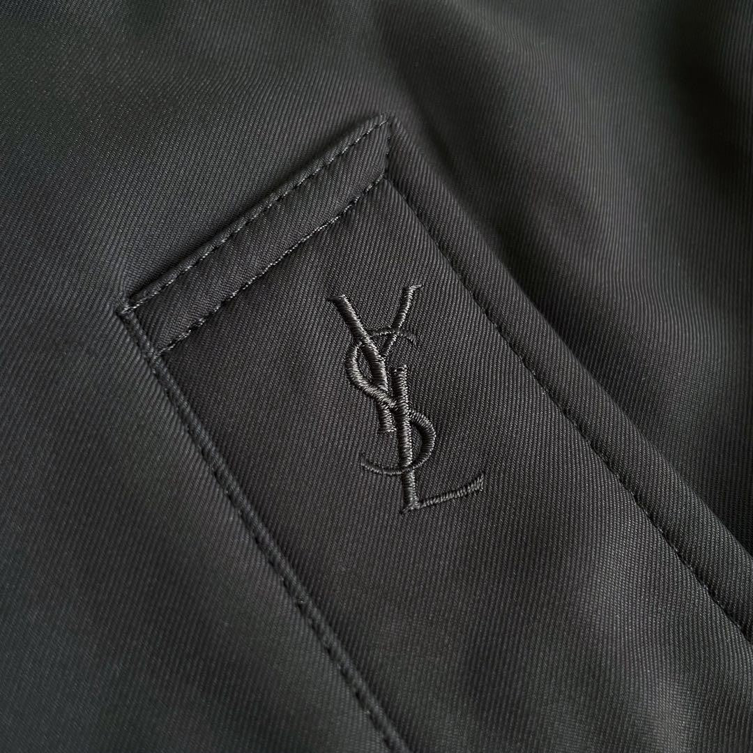 Saint Laurent Coat Asian fit L US size M Charcoal Gray Authentic