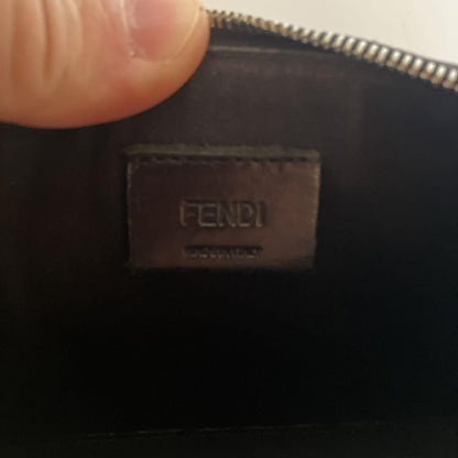 FENDI KARLITO punkarlito Accessory Pouch Hand Pouch Studs Authentic