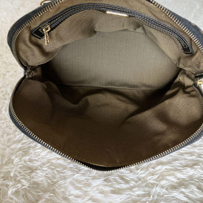 FENDI Hand Bag Tote Purse FF Zucca Canvas Authentic