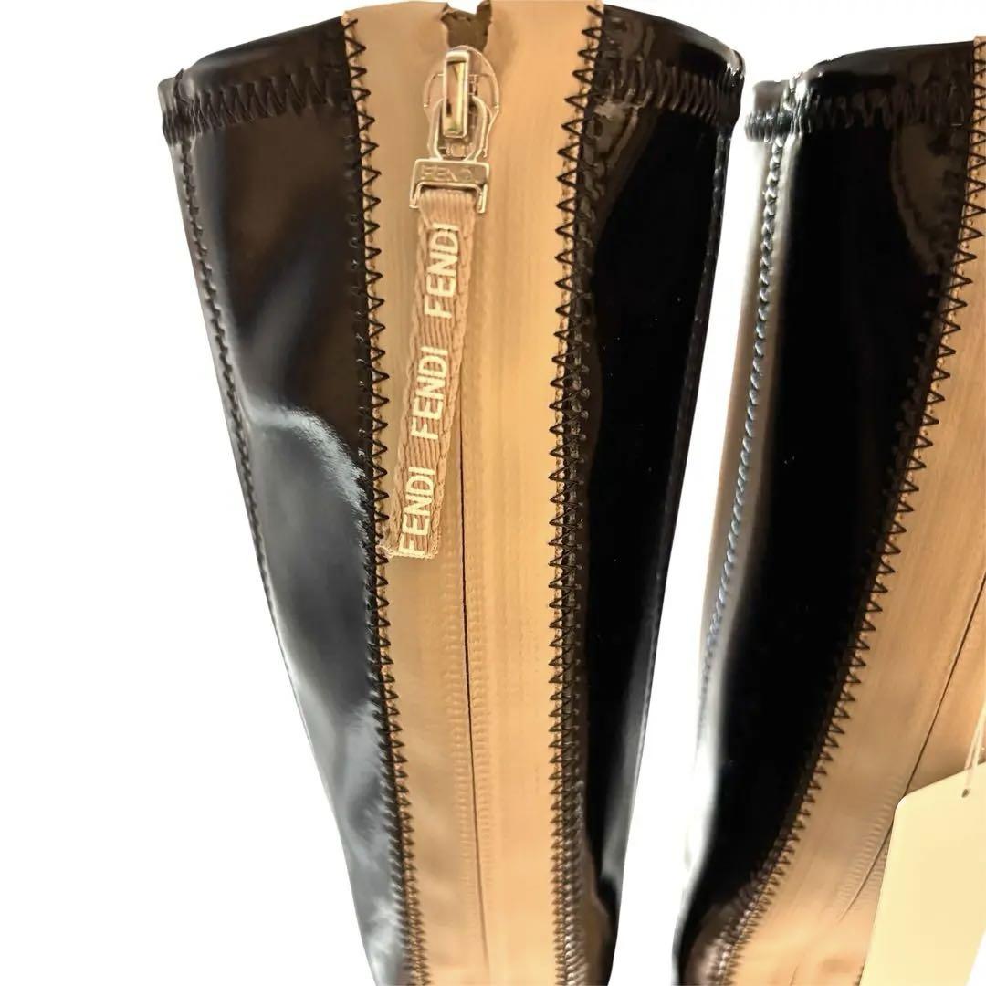 FENDI Long Boots Shoes EU 38 US 8 Black Authentic