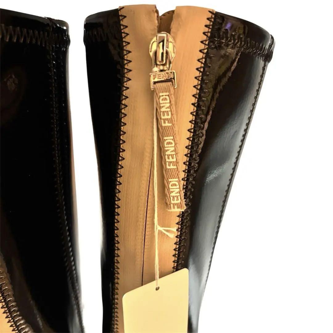FENDI Long Boots Shoes EU 38 US 8 Black Authentic