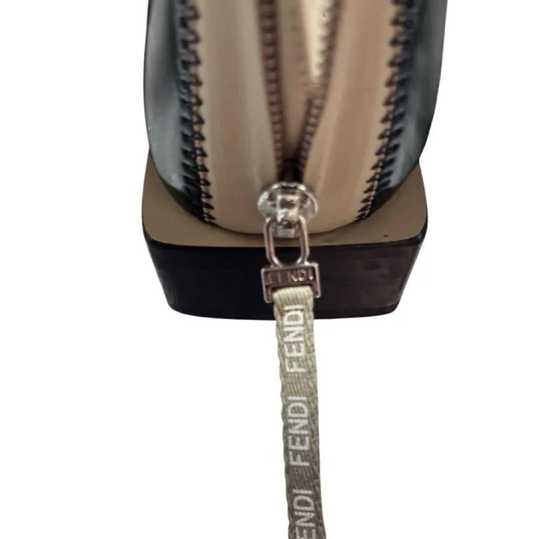 FENDI Long Boots Shoes EU 38 US 8 Black Authentic