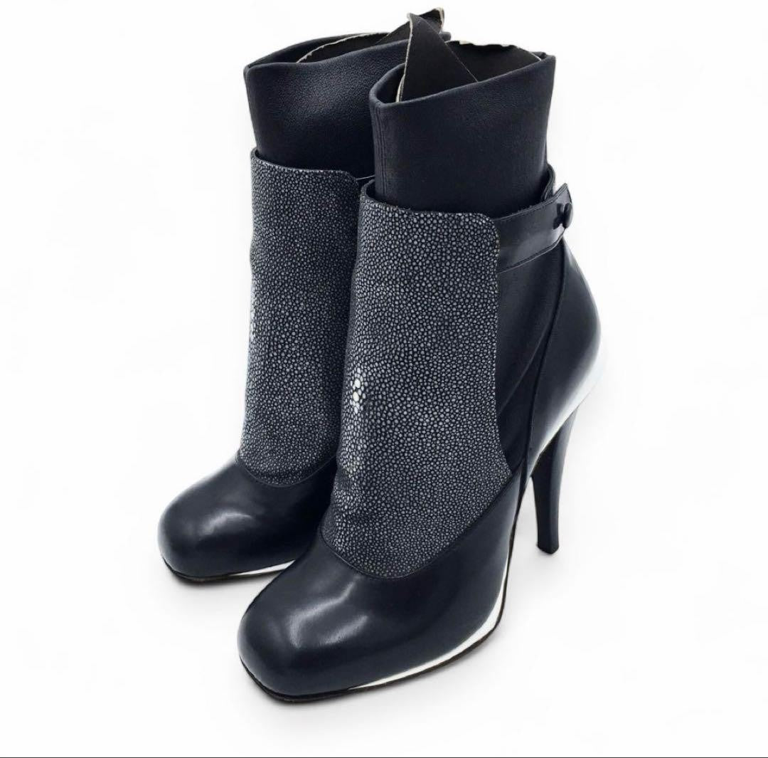 FENDI Short Boots Shoes EU 35.5 US 5.5 Leather Authentic