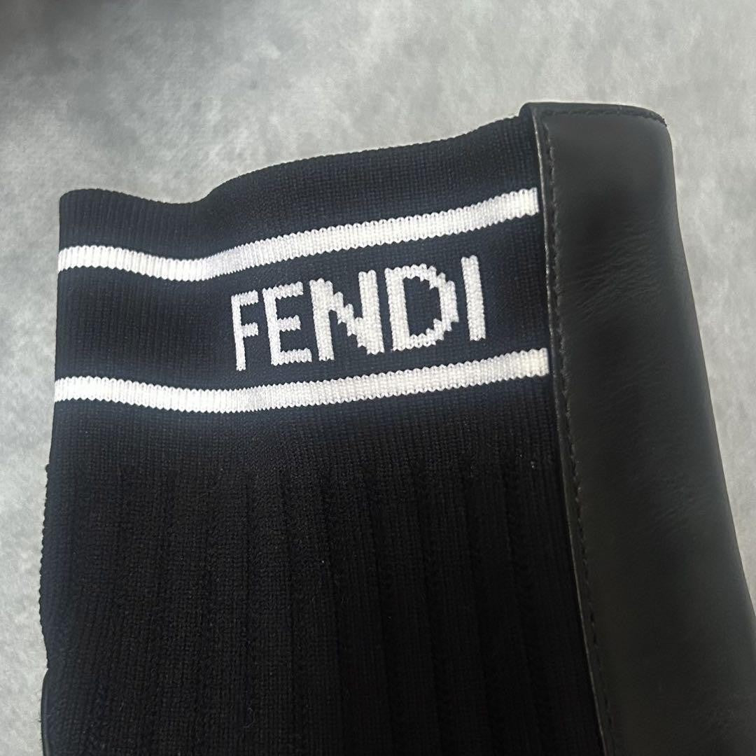 FENDI Short Boots Shoes EU 35 US 5 Black Authentic
