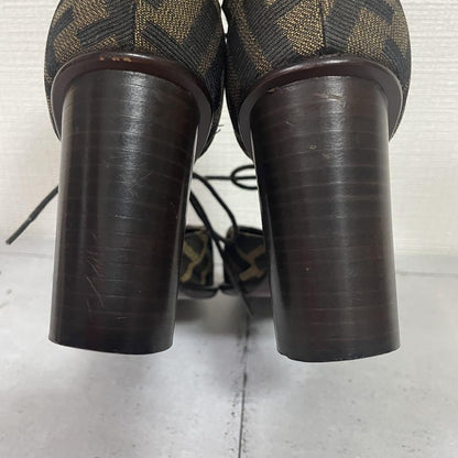 FENDI Shoes Pumps Heel FF Zucca EU 36.5 US 6.5 Multicolor Authentic
