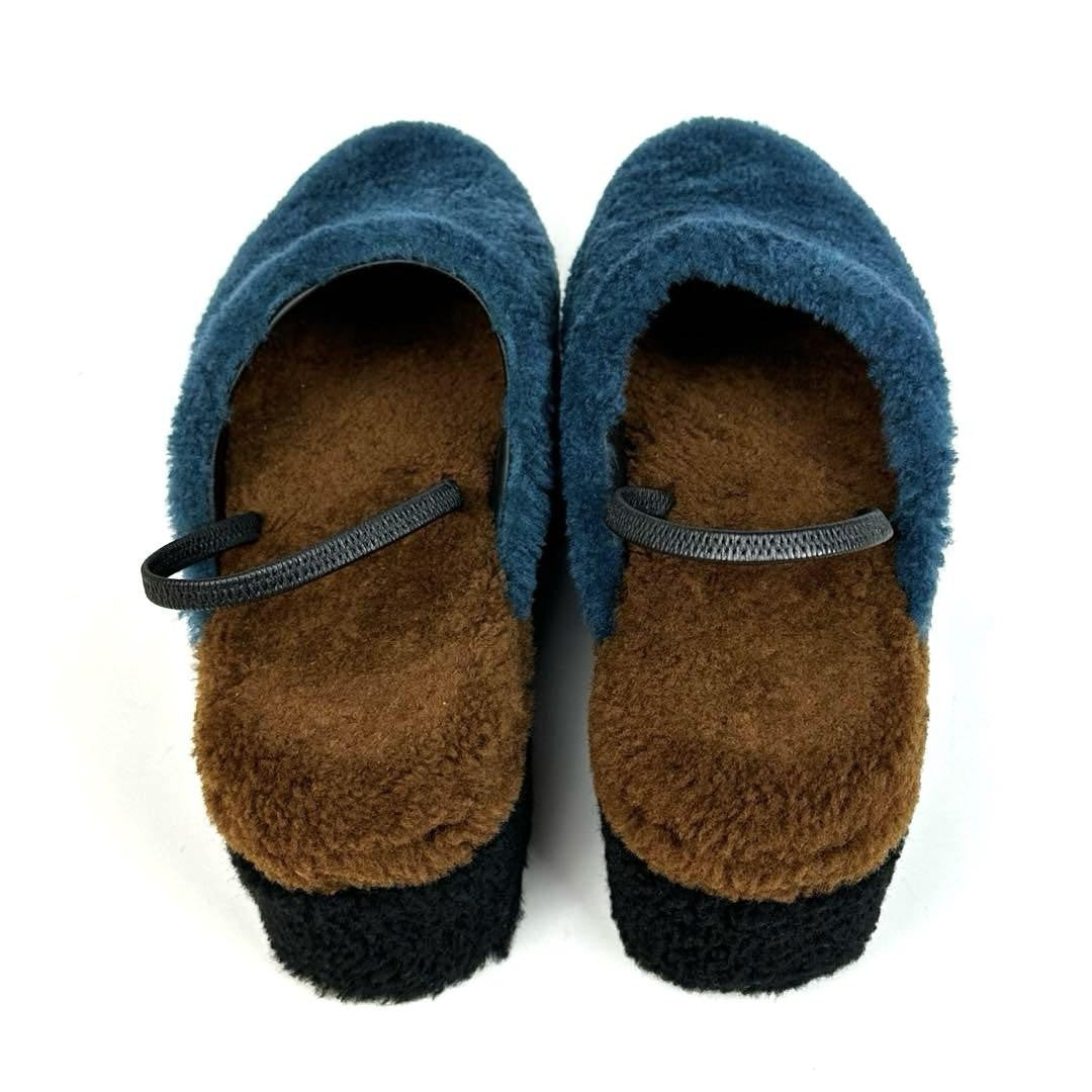 FENDI Sandals Shoes EU 36 US 6 Blue Brown Black Authentic