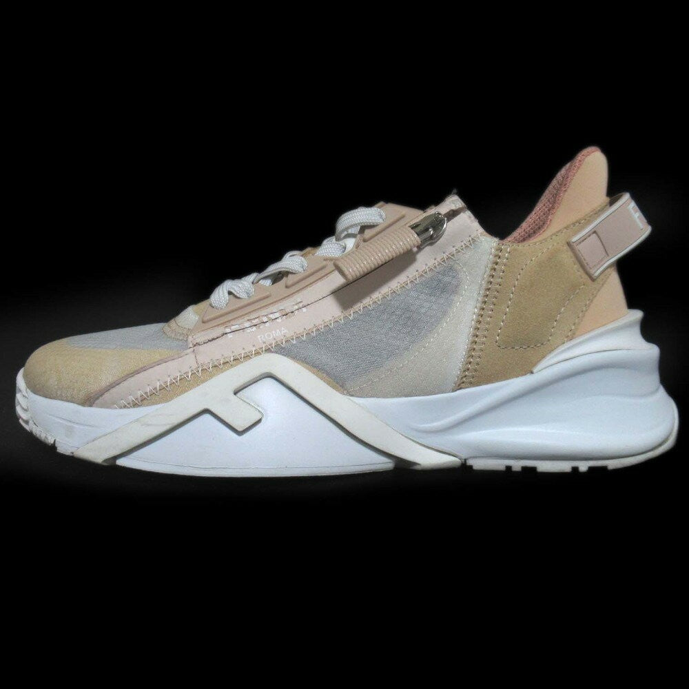 FENDI FLOW Sneakers Shoes Low-Cut EU 36 US 6 Pink Beige Authentic
