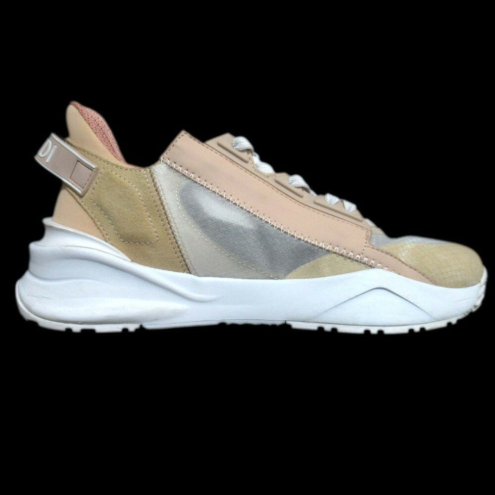 FENDI FLOW Sneakers Shoes Low-Cut EU 36 US 6 Pink Beige Authentic