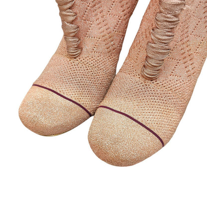 FENDI Short Boots Shoes EU 37 US 7 Pink Authentic