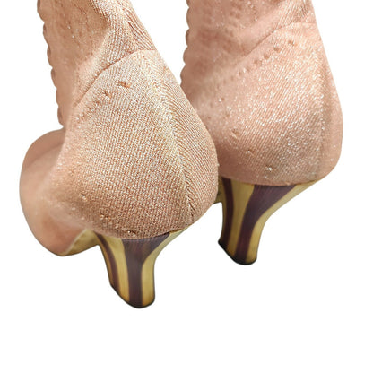 FENDI Short Boots Shoes EU 37 US 7 Pink Authentic