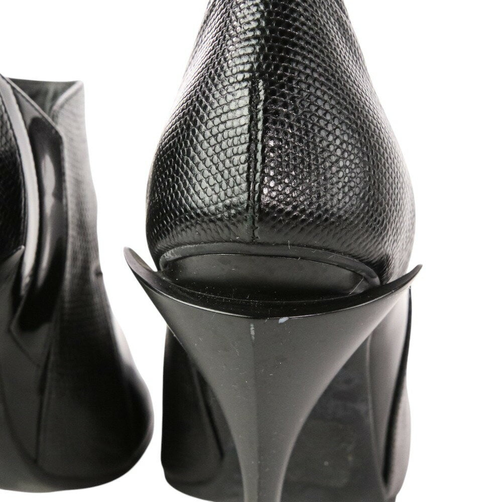 FENDI Boots Shoes EU 37 US 7 Leather Black Authentic
