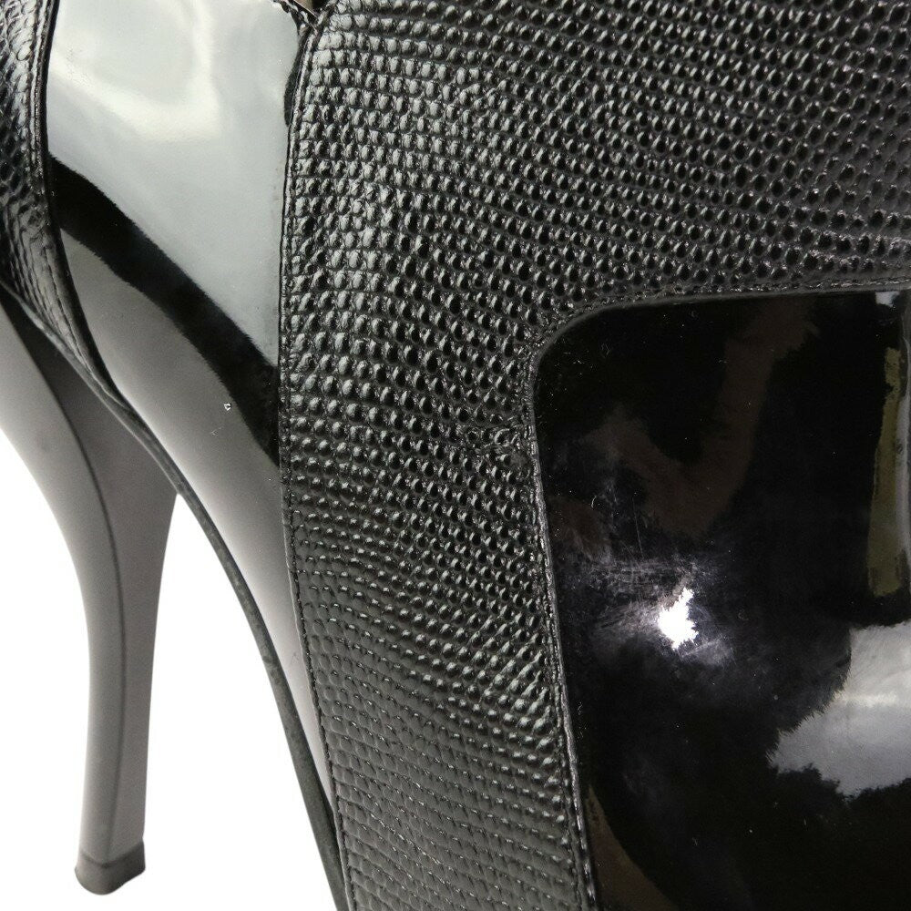 FENDI Boots Shoes EU 37 US 7 Leather Black Authentic