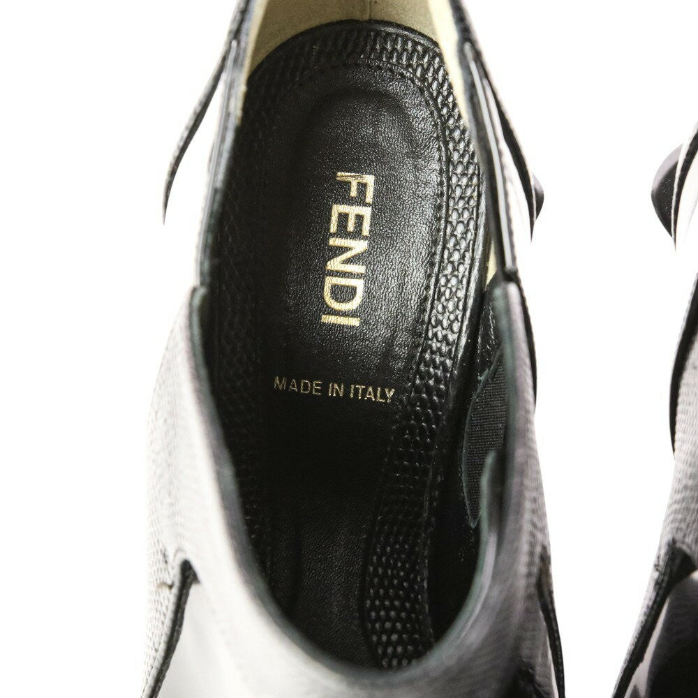 FENDI Boots Shoes EU 37 US 7 Leather Black Authentic