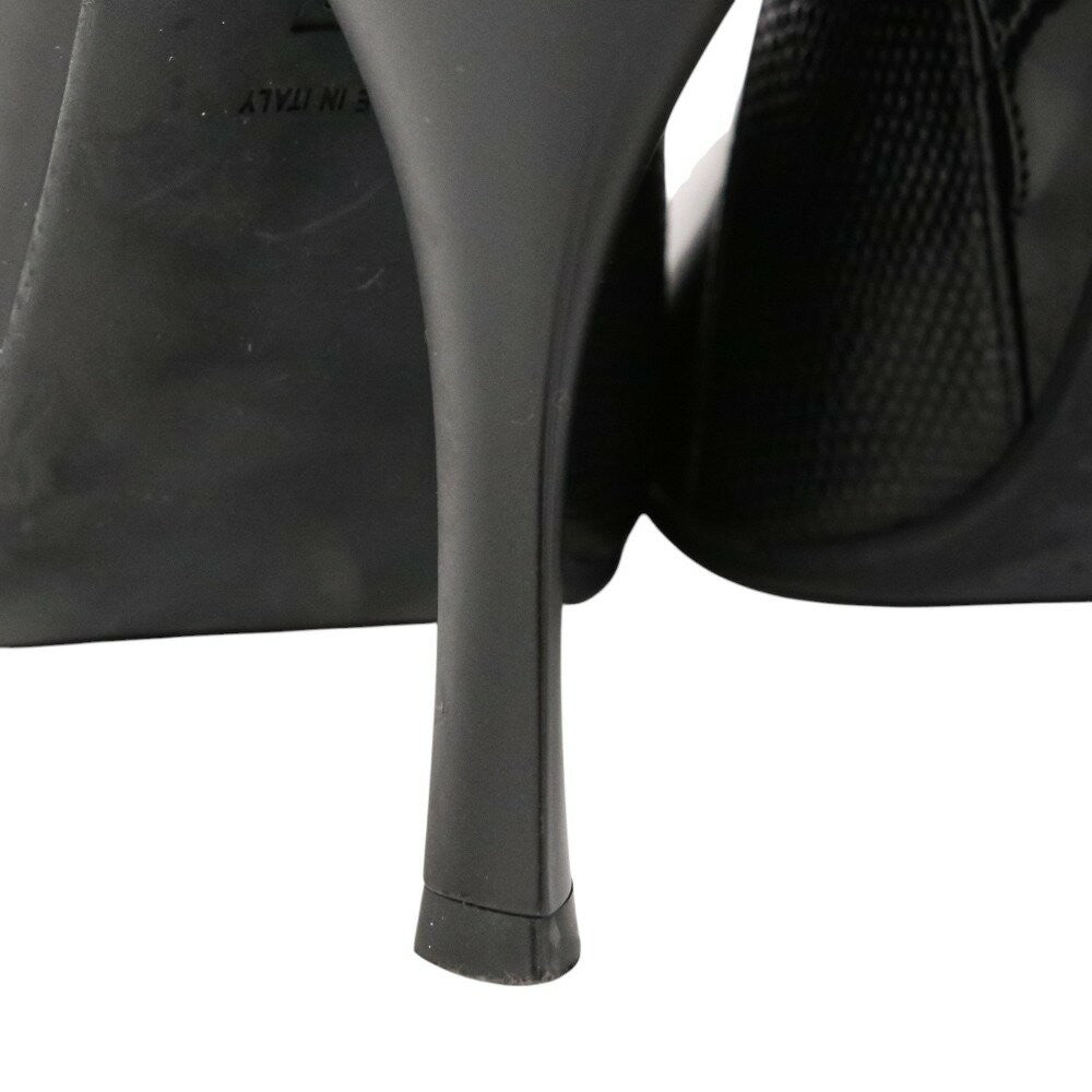 FENDI Boots Shoes EU 37 US 7 Leather Black Authentic