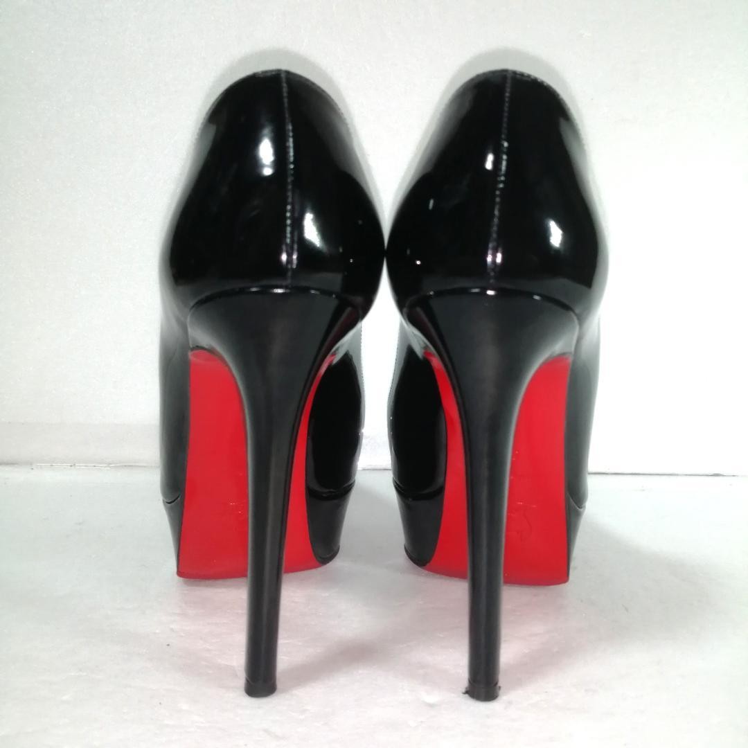 Christian Louboutin Shoes Pumps Heel EU 34.5 US 4.5 Black Authentic